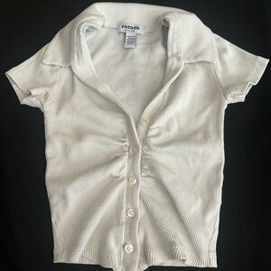 ‼️SOLD RSQ White button downshirt